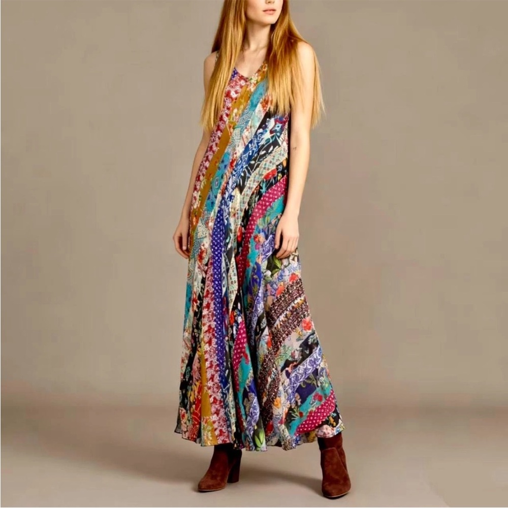 Johnny Was Treble Bias Dress XS Printed